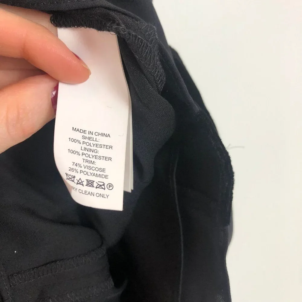 NWT Kate Spade Black Mixed Velvet Cropped Jumpsuit